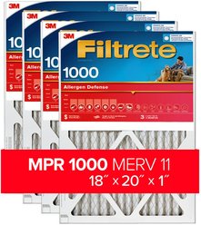 Filtrete Allergen Defense 1000 MPR Air Filter, 4 count, 18 x 20 inches