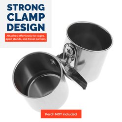 KNUTI Bird Feeding Cups with Clamp, Sliver, 6.5-in slide 2 of 7