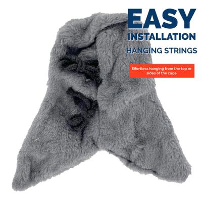 Show full view: KNUTI Bird Corner Fleece Bird Blanket, Gray, Medium: 6-in slide 6 of 8