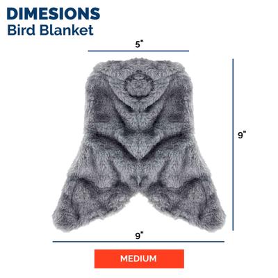 Show full view: KNUTI Bird Corner Fleece Bird Blanket, Gray, Medium: 6-in slide 3 of 8