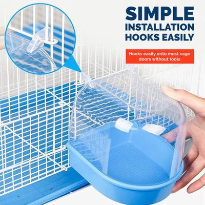 Show full view: KNUTI Cage Bird Bath, Blue, 5.5-in slide 2 of 7