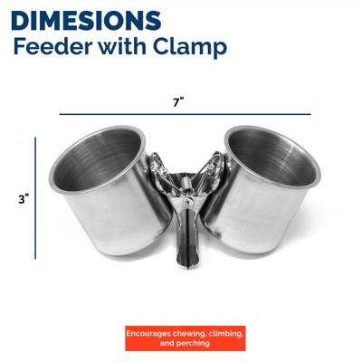 Show full view: KNUTI Bird Feeding Cups with Clamp, Sliver, 6.5-in slide 6 of 7