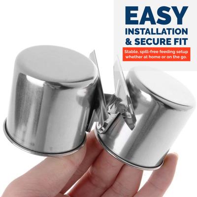 Show full view: KNUTI Bird Feeding Cups with Clamp, Sliver, 6.5-in slide 3 of 7