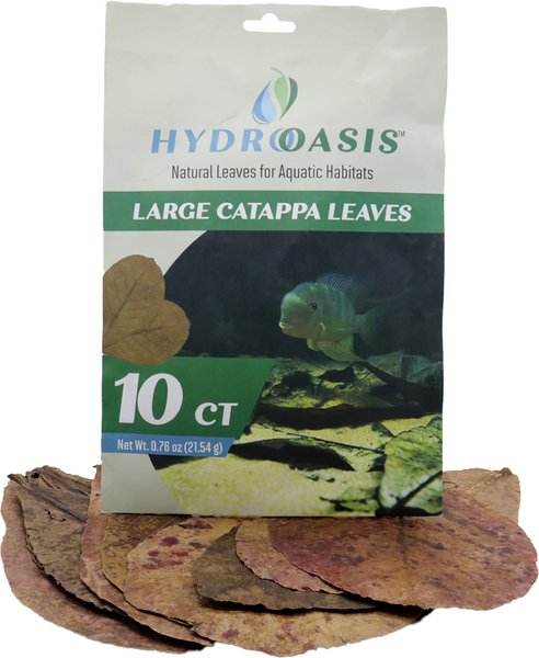 Show full view: HydrOasis Catappa Leaves Large Fish Plant, 10 count slide 1 of 8
