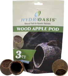 HydrOasis Wood Apple Pod Fish Plant, 3 count