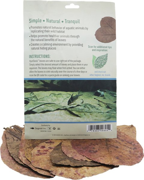 Show full view: HydrOasis Catappa Leaves Large Fish Plant, 10 count slide 2 of 8