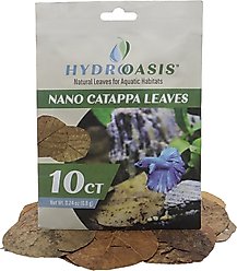 HydrOasis Catappa Leaves Nano Fish Plant, 10 count
