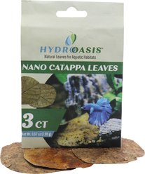 HydrOasis Catappa Leaves Nano Fish Plant, 3 count
