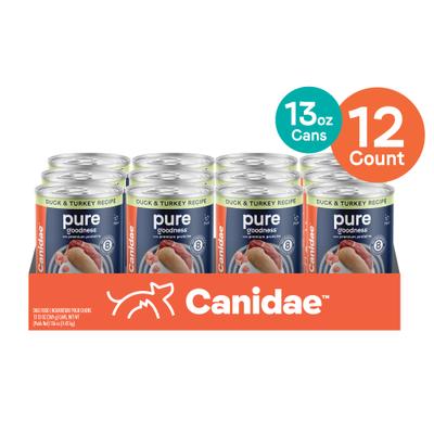 Show full view: CANIDAE PURE Limited Ingredient Duck & Turkey Recipe + Chicken & Rice Formula Canned Dog Food slide 7 of 9