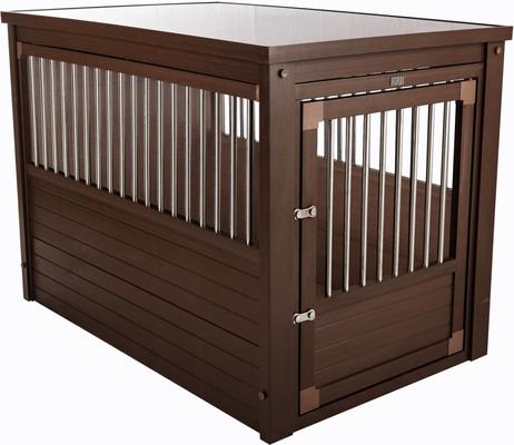 Show full view: New Age Pet ecoFLEX Single Door Furniture Style Dog Crate & End Table, Russet, 42 inch slide 3 of 13