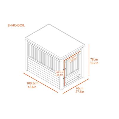 Show full view: New Age Pet ecoFLEX Single Door Furniture Style Dog Crate & End Table, Espresso, 42 inch slide 7 of 13