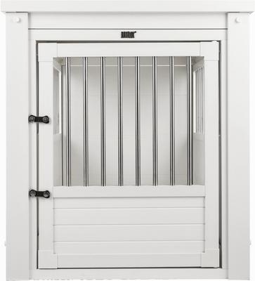 Show full view: New Age Pet ecoFLEX Single Door Furniture Style Dog Crate & End Table, Antique White, 42 inch slide 3 of 14