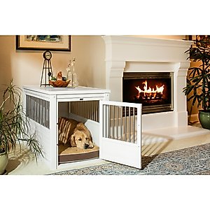BingoPaw 3 Door Furniture-Style Dog Crate, Black