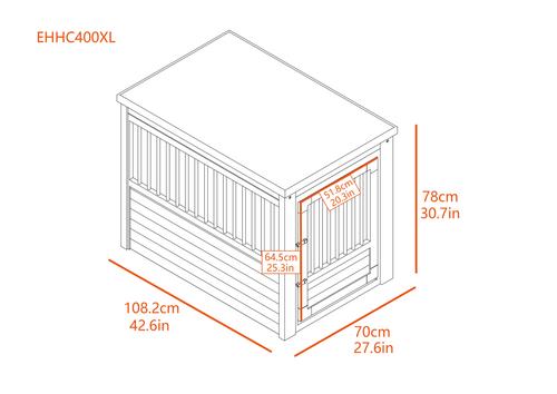 Show full view: New Age Pet ecoFLEX Single Door Furniture Style Dog Crate & End Table, Russet, 42 inch slide 7 of 13