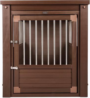 Show full view: New Age Pet ecoFLEX Single Door Furniture Style Dog Crate & End Table, Russet, 42 inch slide 2 of 13