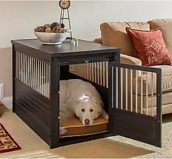 New Age Pet ecoFLEX Single Door Furniture Style Dog Crate & End Table, Espresso, 42 inch