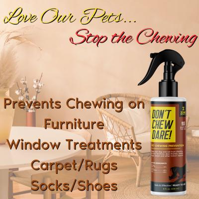Show full view: Zone Protects Don't Chew Dare Chewing Deterrent Dog Spray, 8-fl oz bottle slide 5 of 6