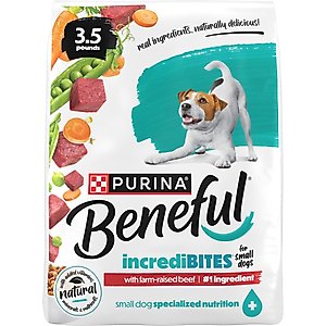 Purina Beneful IncrediBites with Farm-Raised Beef, Small Breed Dry Dog Food, 3.5-lb bag