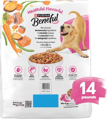 Show full view: Purina Beneful Originals with Natural Salmon Dry Dog Food, 14-lb bag slide 3 of 13