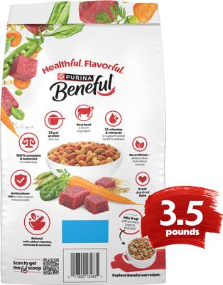 Show full view: Purina Beneful Originals with Farm-Raised Beef Real Meat Dog Food, 3.5-lb bag slide 3 of 13
