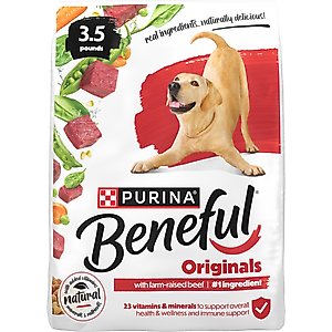 Purina Beneful Originals with Farm-Raised Beef Real Meat Dog Food, 3.5-lb bag