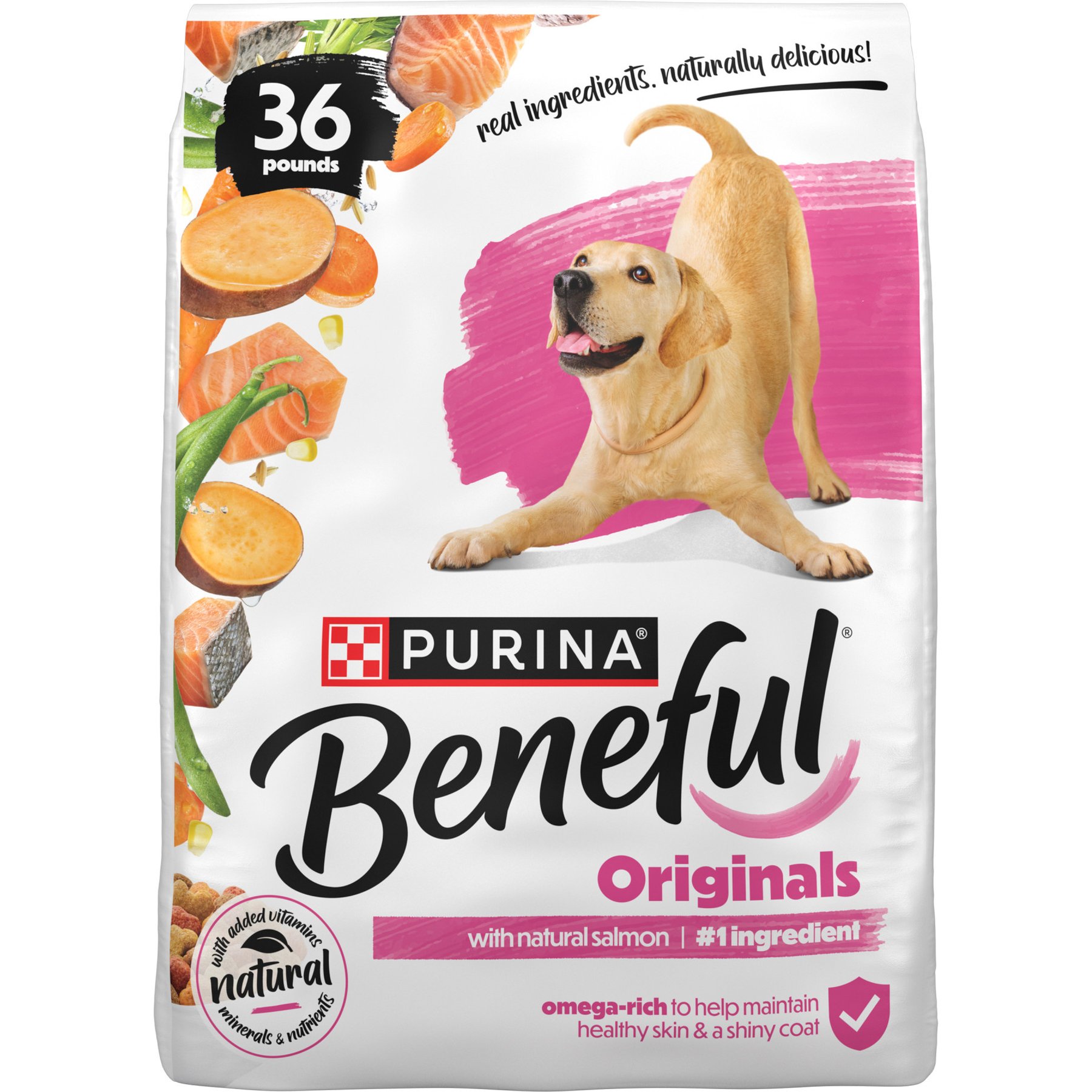 Purina Beneful Originals with Natural Salmon Dry Dog Food, 36-lb bag
