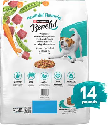 Show full view: Purina Beneful IncrediBites with Farm-Raised Beef Small Breed Dry Dog Food, 14-lb bag slide 3 of 13