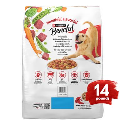 Show full view: Purina Beneful Originals with Farm-Raised Beef Real Meat Dog Food, 14-lb bag slide 3 of 13