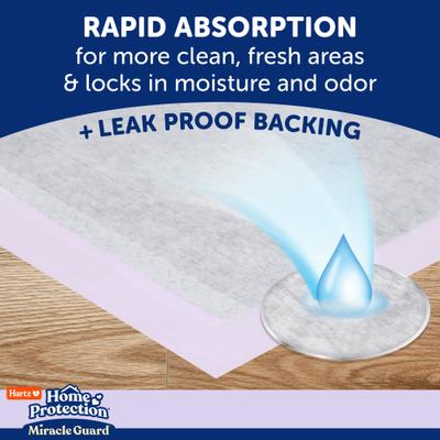 Show full view: Hartz Miracle Guard Lavender Scented Max Absorbency Odor Eliminating Dog Pads, X-Large, 30 count slide 4 of 10