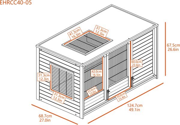 New Age Pet ECOFLEX Cozy Critter Chateau Small Pet Habitat, Grey
