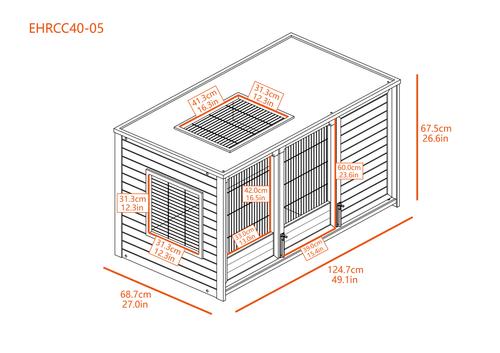 Show full view: New Age Pet ECOFLEX Cozy Critter Chateau Small Pet Habitat, Grey slide 7 of 12