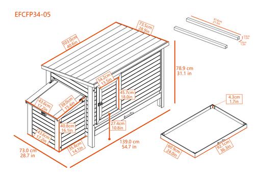 Show full view: New Age Pet ECOFLEX Fontana Premier Chicken Barn slide 9 of 12