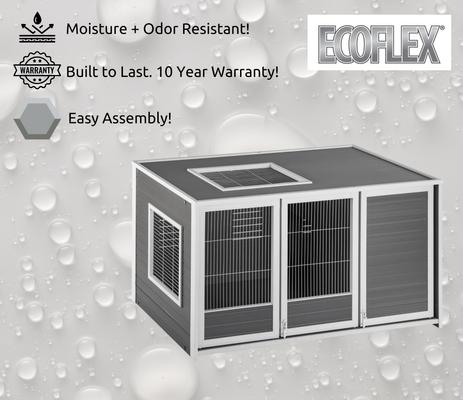 Show full view: New Age Pet ECOFLEX Cozy Critter Chateau Small Pet Habitat, Grey slide 8 of 12