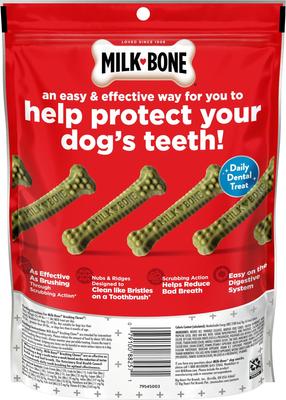 Show full view: Milk-Bone Fresh Breath Brushing Chews Small/Medium Mint Flavor Daily Dental Dog Treats, 9 count slide 4 of 10