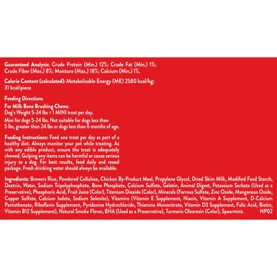 Show full view: Milk-Bone Fresh Breath Brushing Chews Mini Mint Flavor Daily Dental Dog Treats, 48 count slide 9 of 11