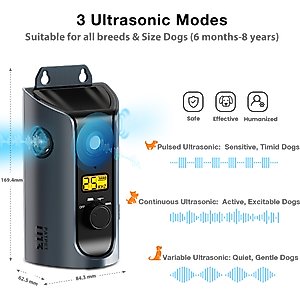 PATPET Solar-Powered Ultrasonic Indoor/Outdoor Dog Bark Control Device