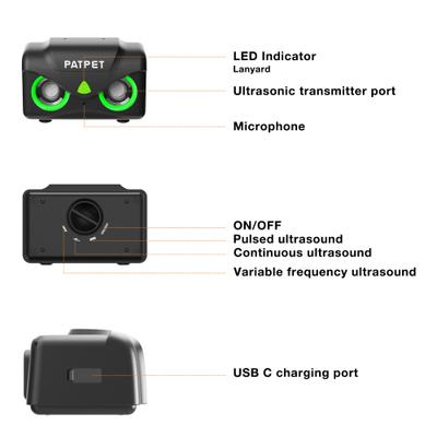 Show full view: PATPET Adjustable Level Ultrasonic Indoor/Outdoor Dog Bark Control Device slide 8 of 9