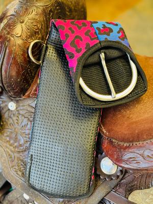 Show full view: Star Point Horsemanship Miniature Horse Neoprene Cinch Girth, Rainbow Cheetah, 18-in slide 2 of 2