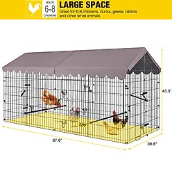 Aivituvin AIR7009 Rabbit Metal Playpen, Black, 87.6-L slide 2 of 5
