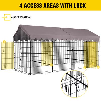 Show full view: Aivituvin AIR7009 Rabbit Metal Playpen, Black, 87.6-L slide 3 of 6