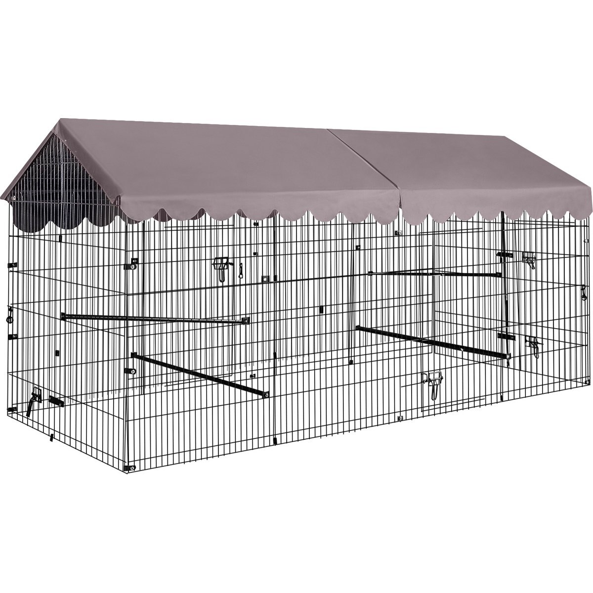 Aivituvin AIR7009 Rabbit Metal Playpen, Black, 87.6-L