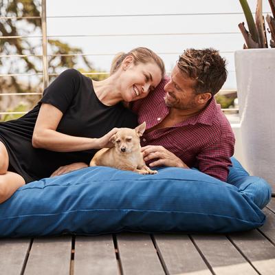 Show full view: K9 Ballistics Tough Ripstop Rectangle Bolster Dog Bed, Obsidian Black, Large slide 4 of 9