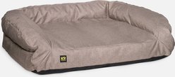 K9 Ballistics Tough Ripstop Rectangle Bolster Dog Bed, Taupe Premium Finish, Large