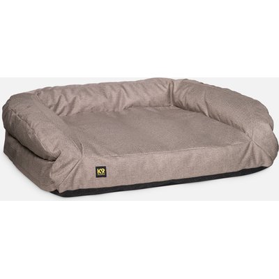 K9 Ballistics K9 Ballistics Tough Ripstop Rectangle Bolster Dog Bed, Taupe Premium Finish, Large