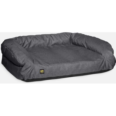 K9 Ballistics K9 Ballistics Tough Ripstop Rectangle Bolster Dog Bed, Titanium Premium Finish, Large