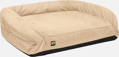 Show full view: K9 Ballistics Tough Ripstop Rectangle Bolster Dog Bed, Sandstone, Medium slide 2 of 9