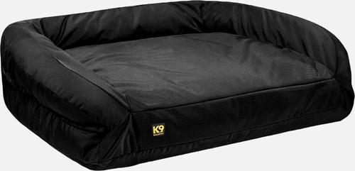 Show full view: K9 Ballistics Tough Ripstop Rectangle Bolster Dog Bed, Obsidian Black, Large slide 2 of 9