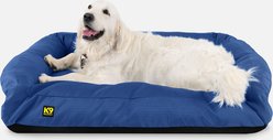 K9 Ballistics Tough Ripstop Rectangle Bolster Dog Bed, Blue Quartz, Large