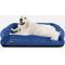 Show in main carousel: K9 Ballistics Tough Ripstop Rectangle Bolster Dog Bed, Blue Quartz, Large slide 1 of 9