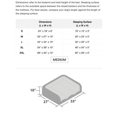 Show full view: K9 Ballistics Tough Ripstop Rectangle Bolster Dog Bed, Titanium Premium Finish, Medium slide 4 of 8